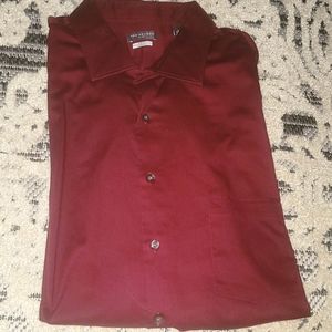Men's Van Heusen Flex Big Fit Stretch 19 36/37 Red Dress Shirt